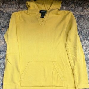 Lauren Ralph Lauren Women’s Hooded Sweater, Yellow, Size Large